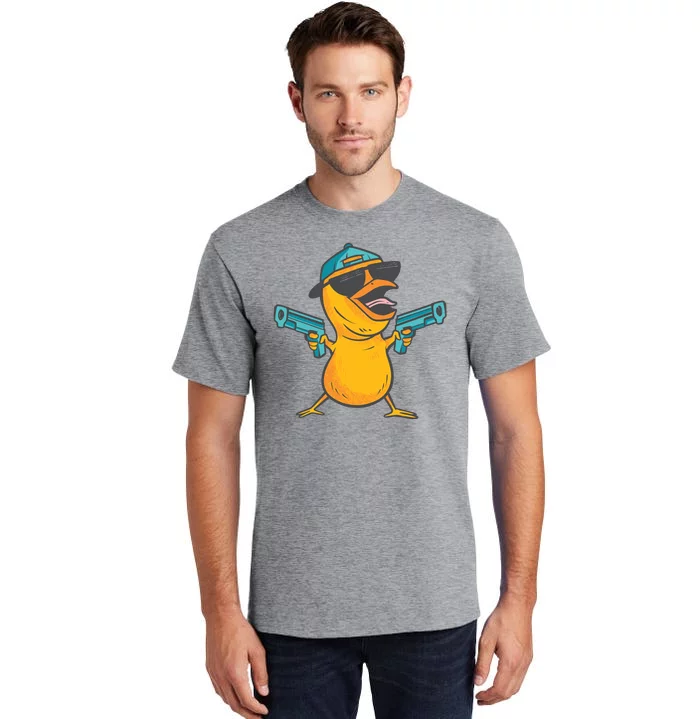 Chick Cartoon With Guns Tall T-Shirt