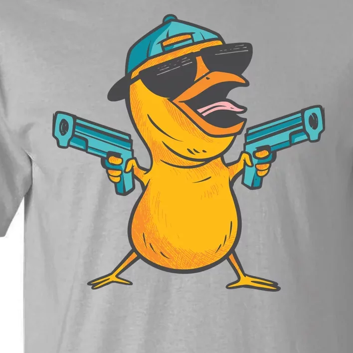 Chick Cartoon With Guns Tall T-Shirt