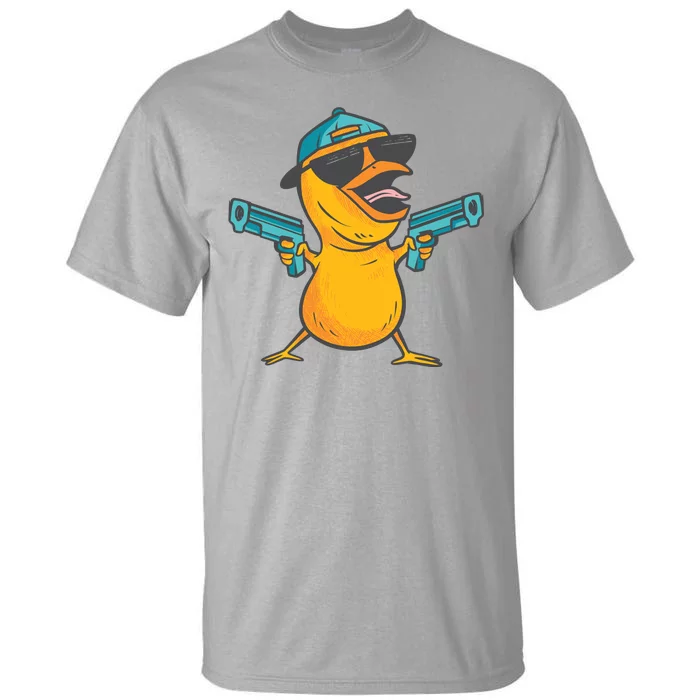 Chick Cartoon With Guns Tall T-Shirt