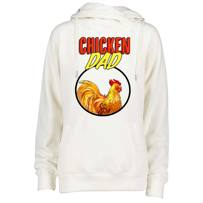 Chicken Dad Womens Funnel Neck Pullover Hood