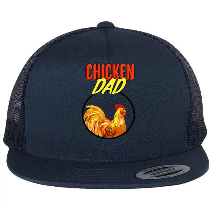 Chicken Dad Flat Bill Trucker Hat