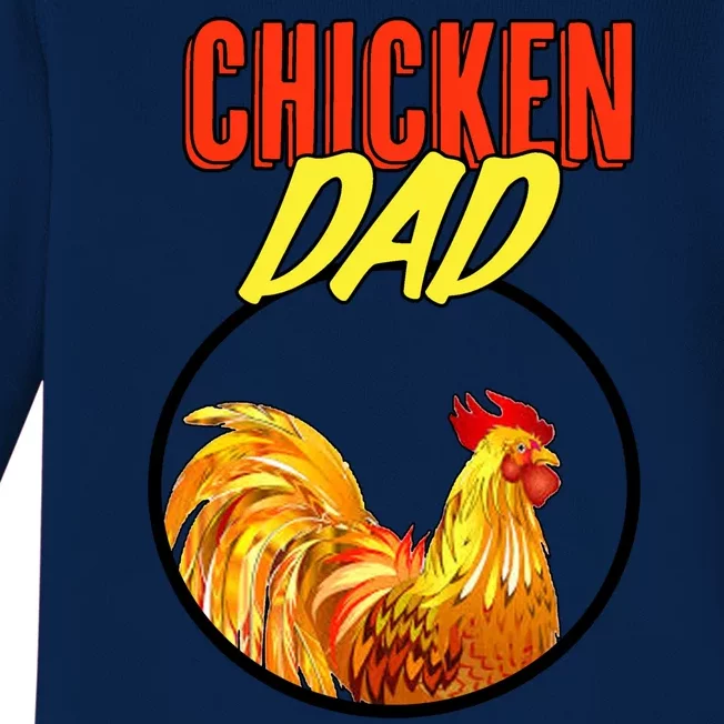 Chicken Dad Baby Long Sleeve Bodysuit