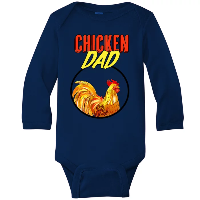 Chicken Dad Baby Long Sleeve Bodysuit