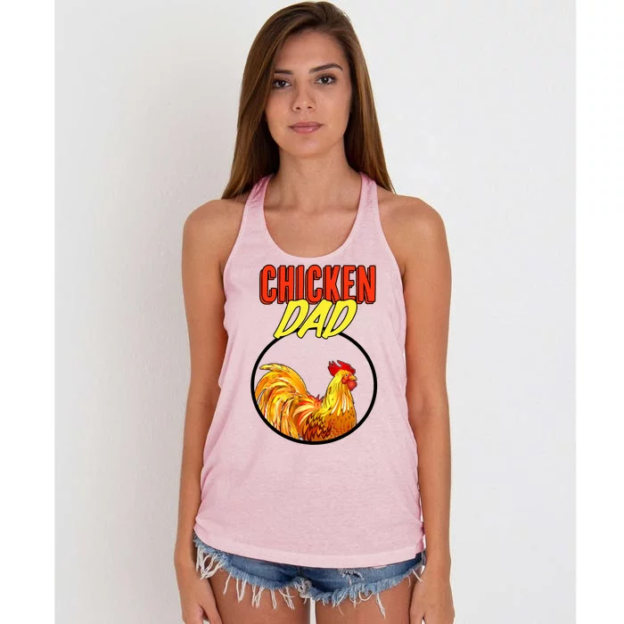 Chicken Dad Women's Knotted Racerback Tank