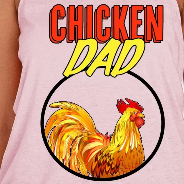 Chicken Dad Women's Knotted Racerback Tank