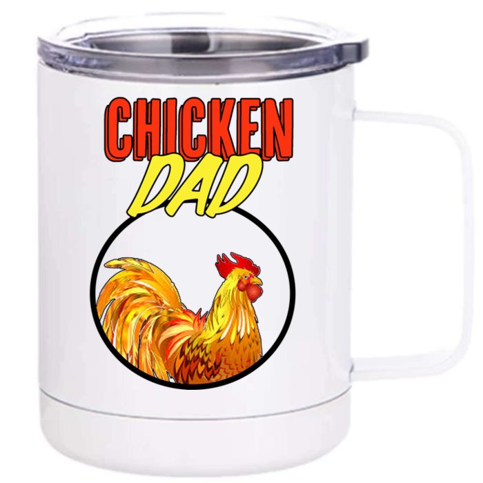 Chicken Dad Front & Back 12oz Stainless Steel Tumbler Cup