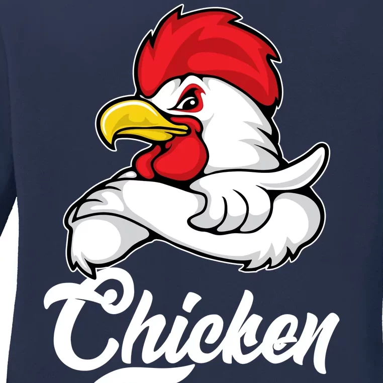 Chicken Farmer Ladies Long Sleeve Shirt