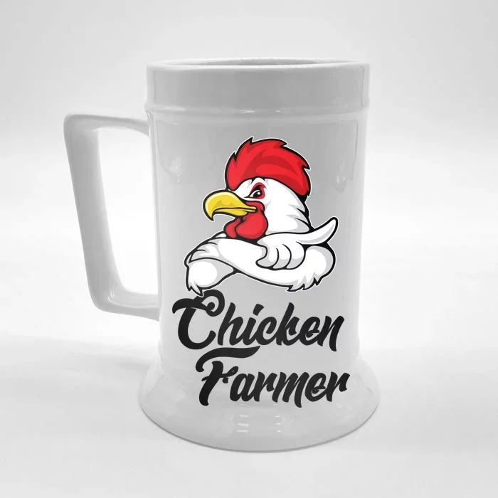 Chicken Farmer Front & Back Beer Stein