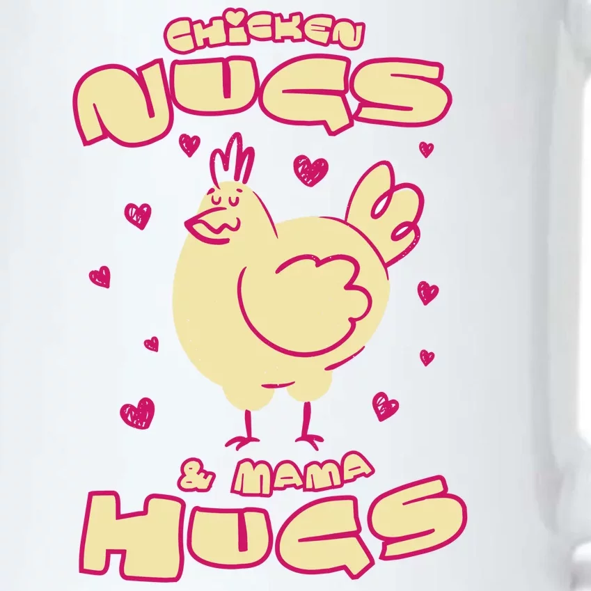 Chicken Nugs And Mama Hugs Black Color Changing Mug