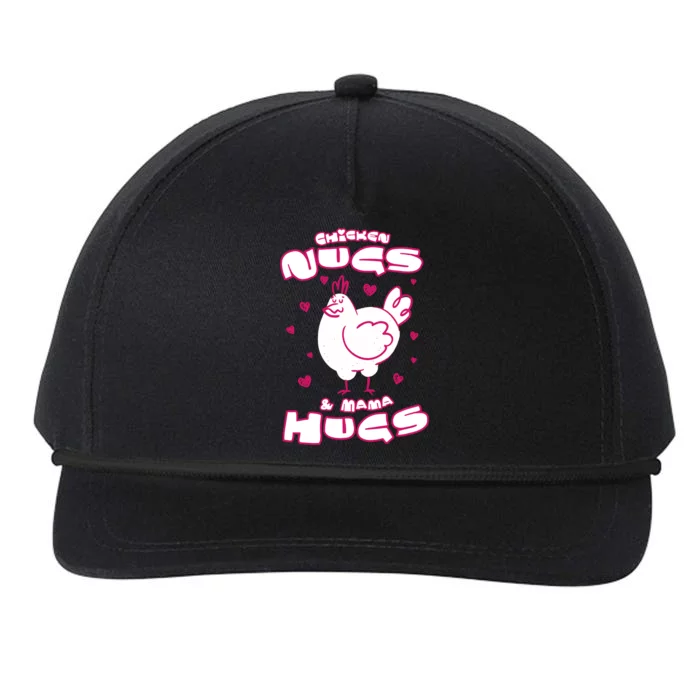 Chicken Nugs And Mama Hugs Snapback Five-Panel Rope Hat