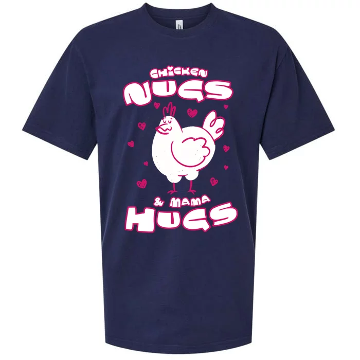 Chicken Nugs And Mama Hugs Sueded Cloud Jersey T-Shirt