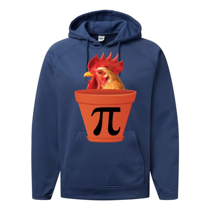 Chicken Pot Pie Funny Pi Performance Fleece Hoodie