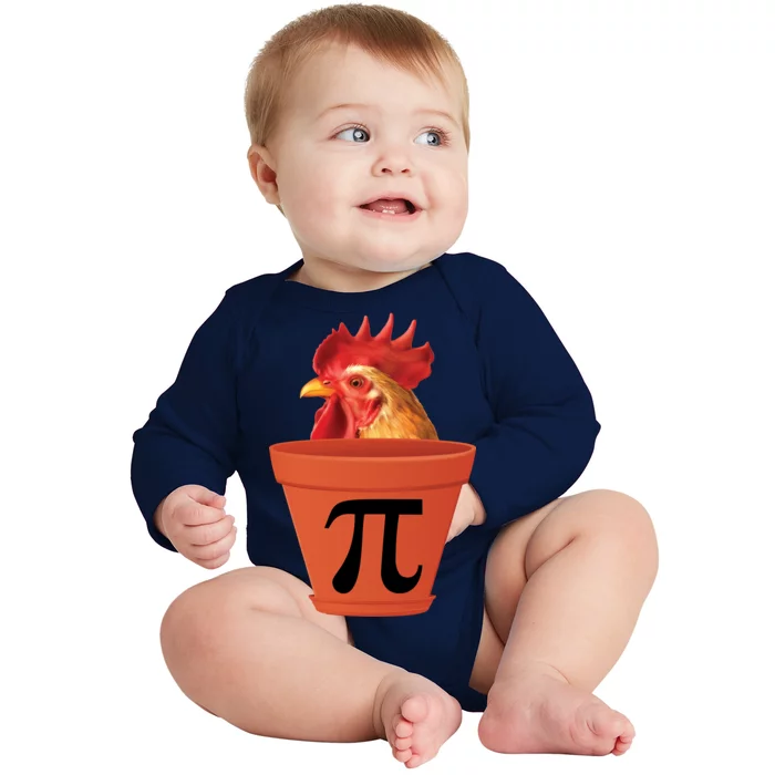 Chicken Pot Pie Funny Pi Baby Long Sleeve Bodysuit