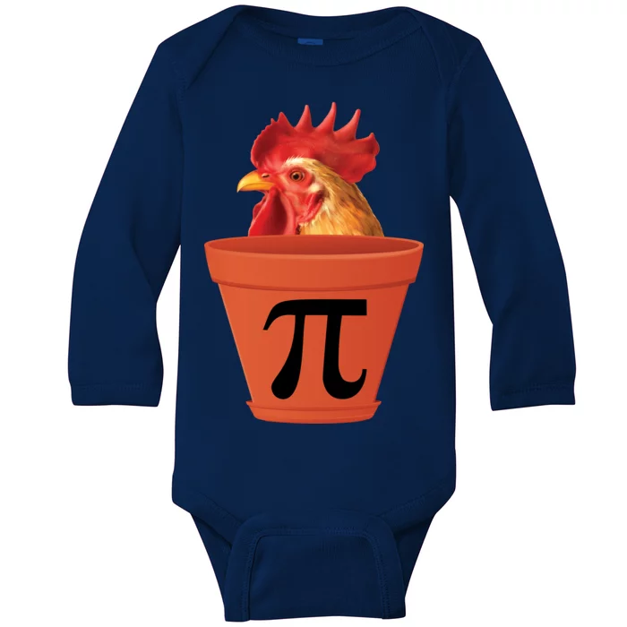 Chicken Pot Pie Funny Pi Baby Long Sleeve Bodysuit