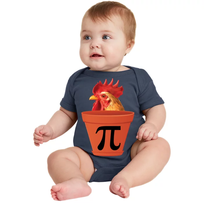 Chicken Pot Pie Funny Pi Baby Bodysuit