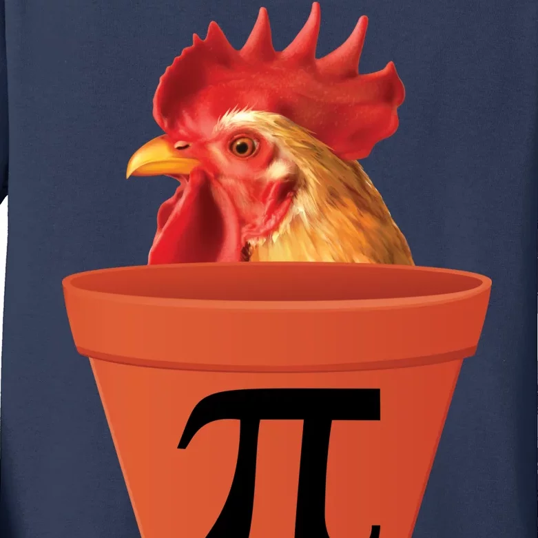 Chicken Pot Pie Funny Pi Kids Long Sleeve Shirt