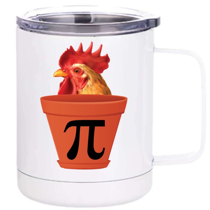 Chicken Pot Pie Funny Pi Front & Back 12oz Stainless Steel Tumbler Cup