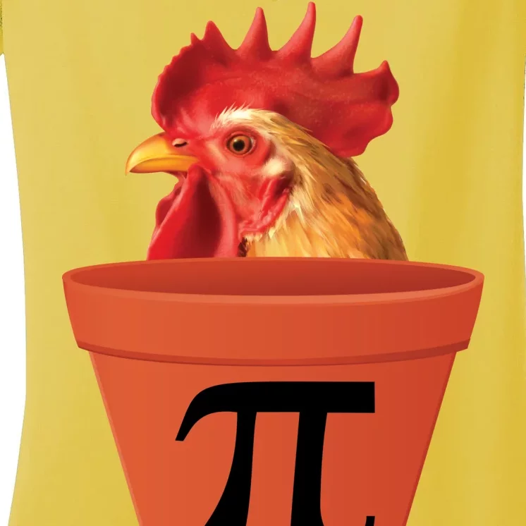 Chicken Pot Pie Funny Pi Women's V-Neck T-Shirt