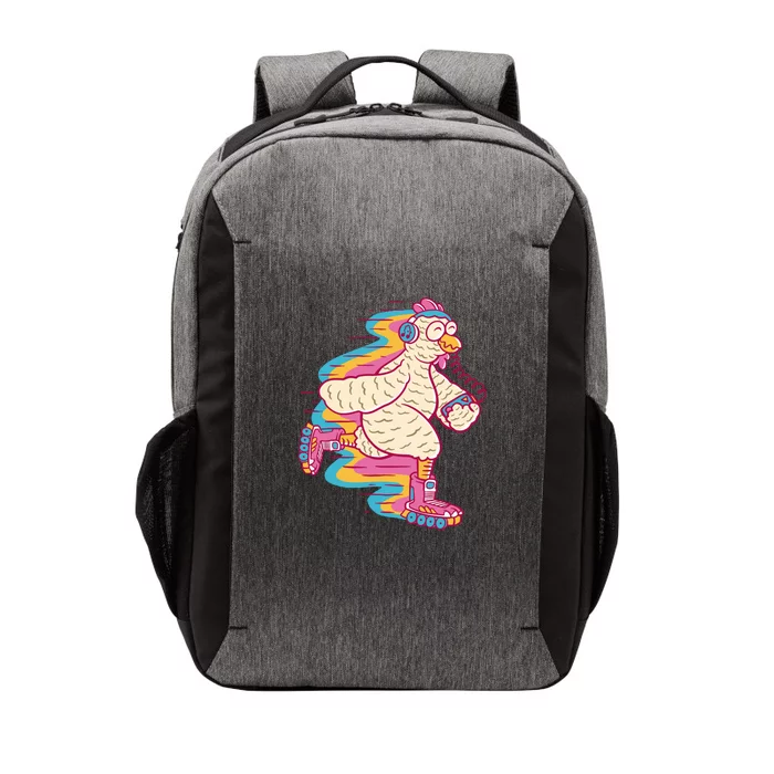 Chicken Roller Skating Vector Backpack