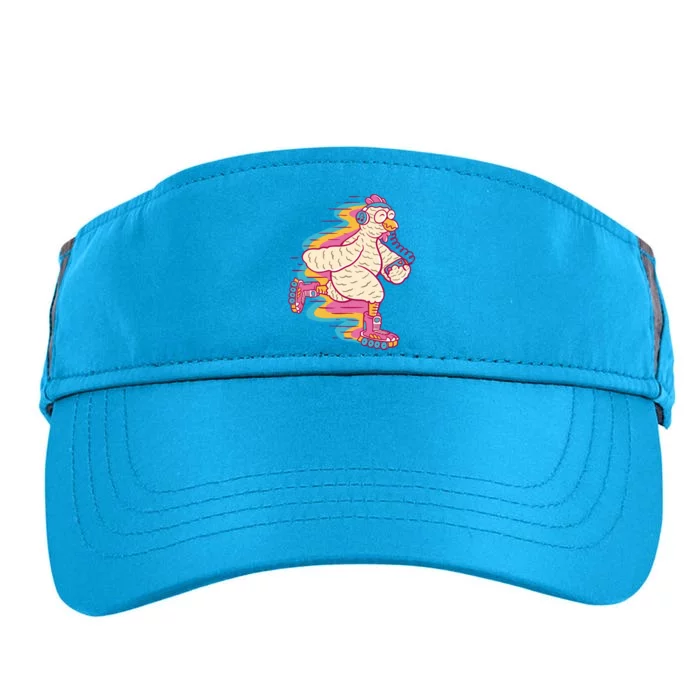 Chicken Roller Skating Adult Drive Performance Visor