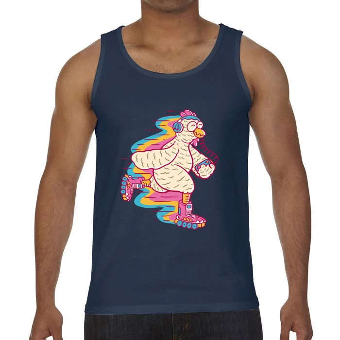 Chicken Roller Skating Comfort Colors® Tank Top