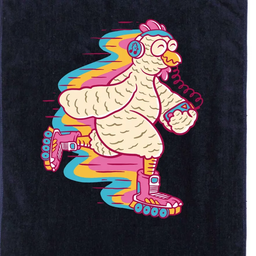 Chicken Roller Skating Platinum Collection Golf Towel