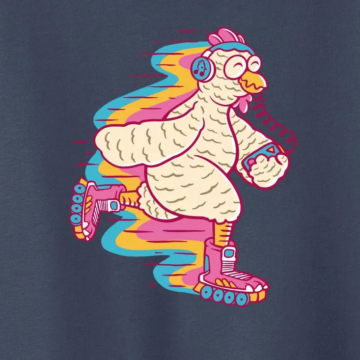 Chicken Roller Skating Toddler T-Shirt