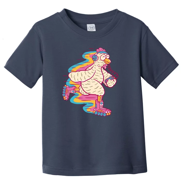 Chicken Roller Skating Toddler T-Shirt