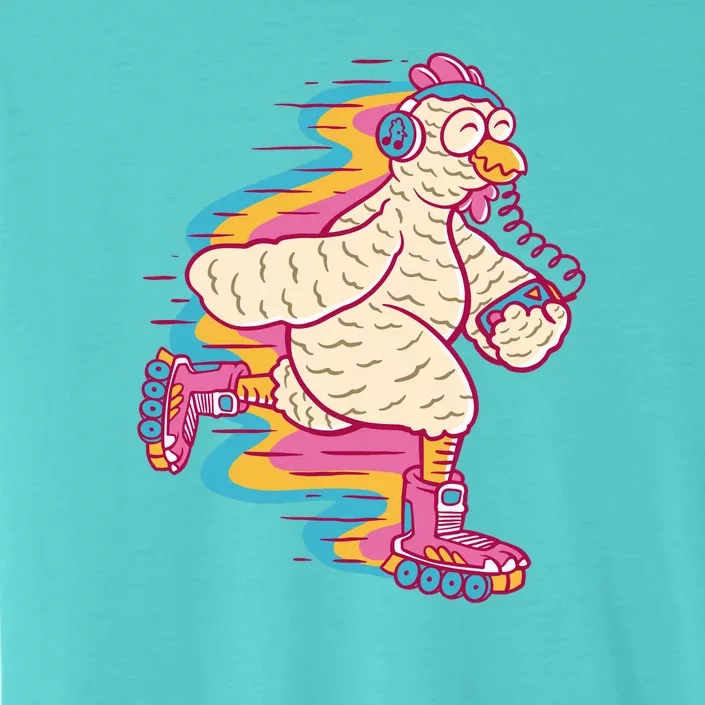 Chicken Roller Skating ChromaSoft Performance T-Shirt