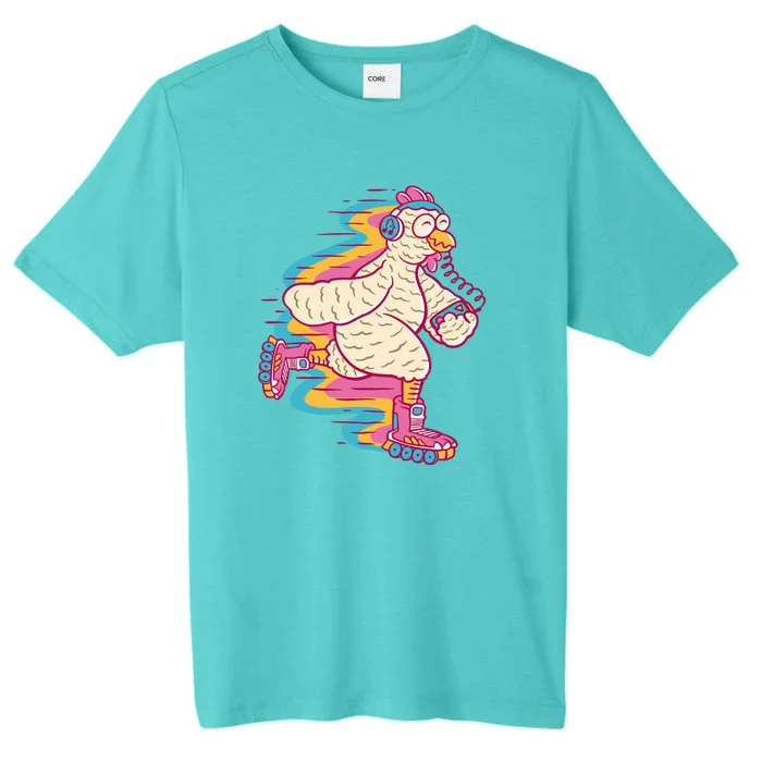 Chicken Roller Skating ChromaSoft Performance T-Shirt