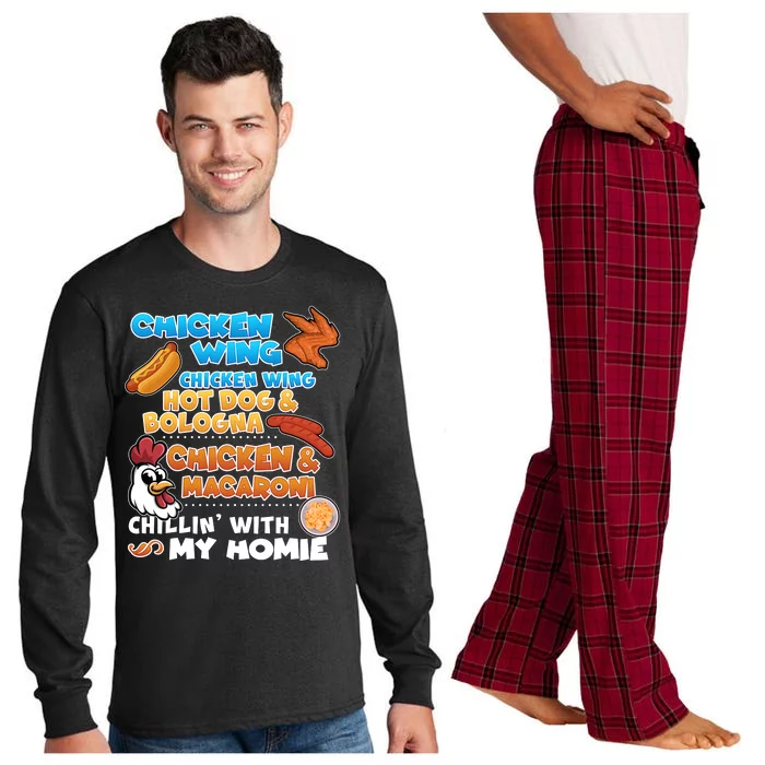 Chicken Wing Hot Dog Bologna Macaroni Homie Long Sleeve Pajama Set