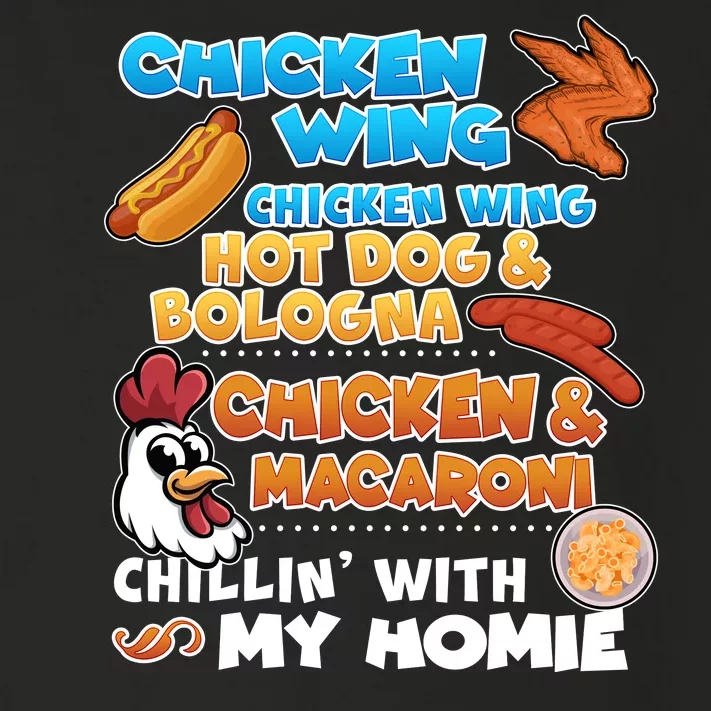 Chicken Wing Hot Dog Bologna Macaroni Homie Toddler Long Sleeve Shirt