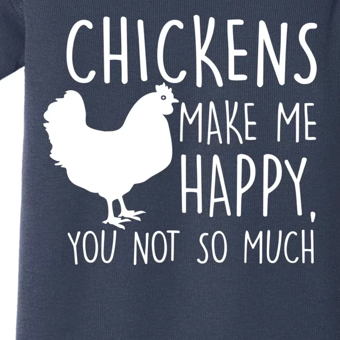 Chickens Make Me Happy, You Not So Much Funny Baby Bodysuit