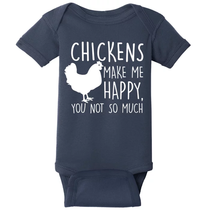 Chickens Make Me Happy, You Not So Much Funny Baby Bodysuit