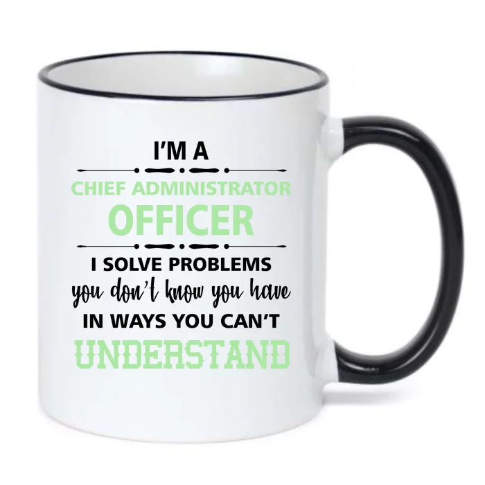 Chief Administrator Officer Black Color Changing Mug