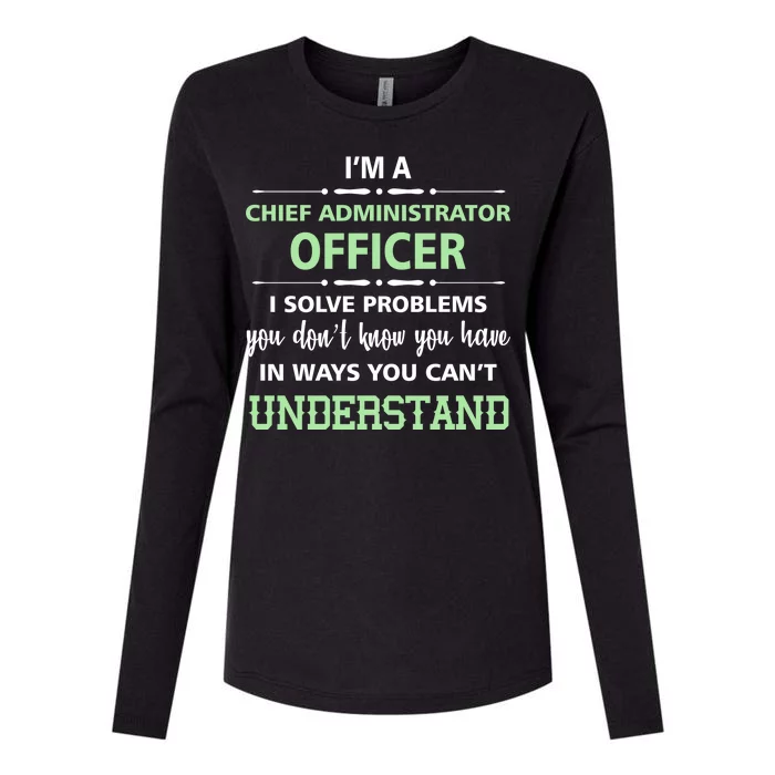 Chief Administrator Officer Womens Cotton Relaxed Long Sleeve T-Shirt