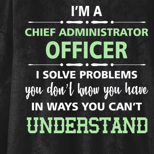 Chief Administrator Officer Hooded Wearable Blanket