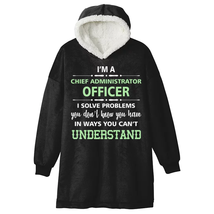 Chief Administrator Officer Hooded Wearable Blanket