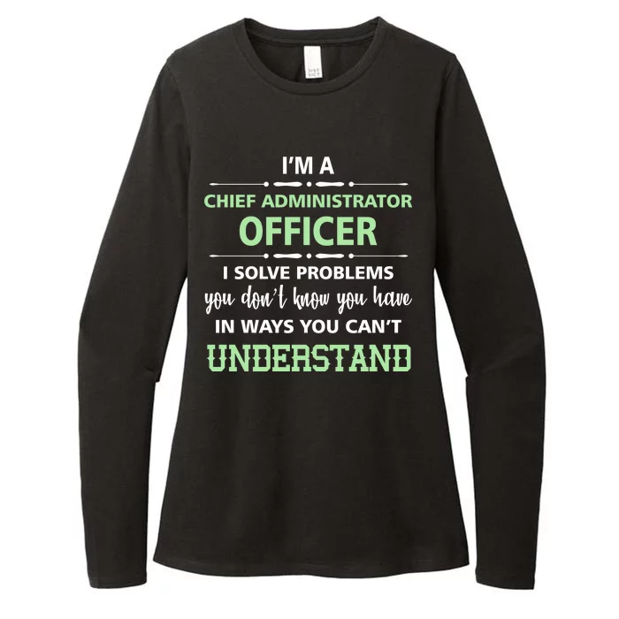 Chief Administrator Officer Womens CVC Long Sleeve Shirt