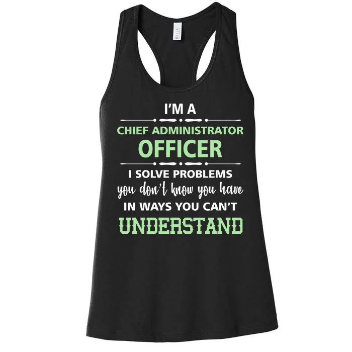 Chief Administrator Officer Women's Racerback Tank