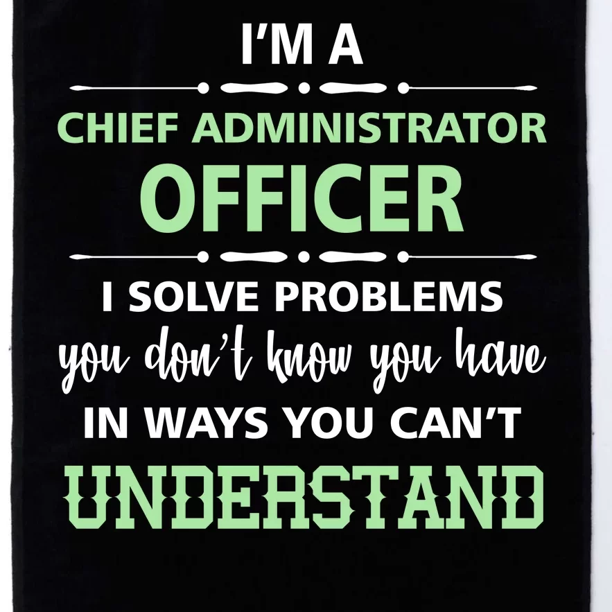 Chief Administrator Officer Platinum Collection Golf Towel