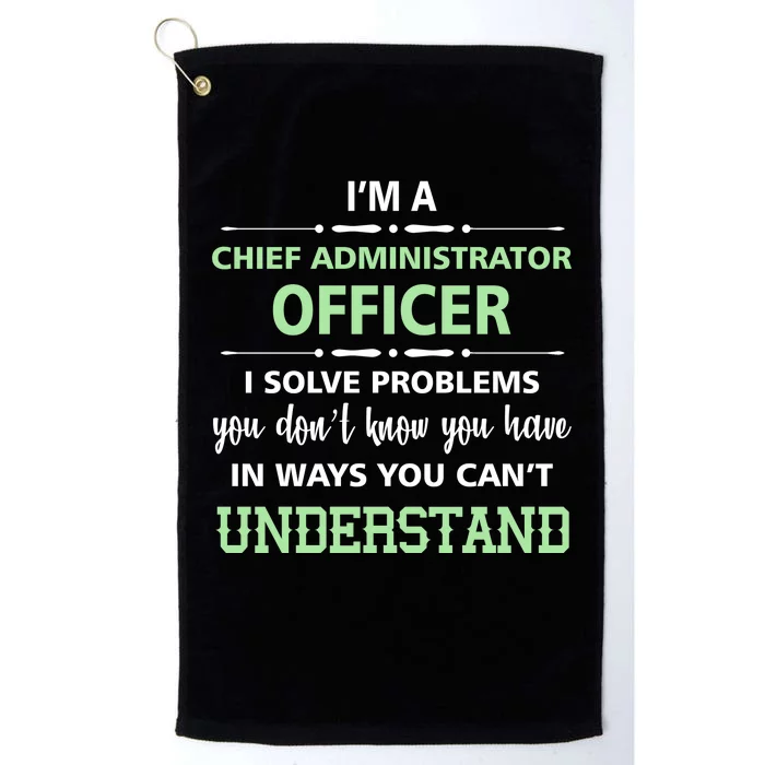 Chief Administrator Officer Platinum Collection Golf Towel