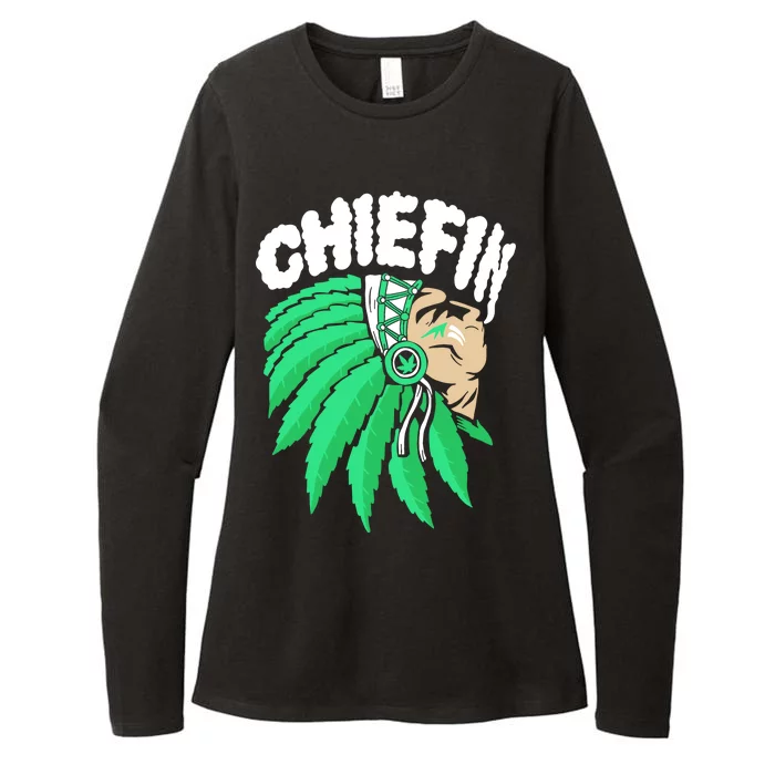 Chiefin Smoke Weed Native American Womens CVC Long Sleeve Shirt