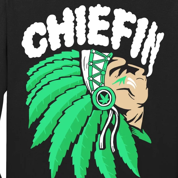 Chiefin Smoke Weed Native American Tall Long Sleeve T-Shirt