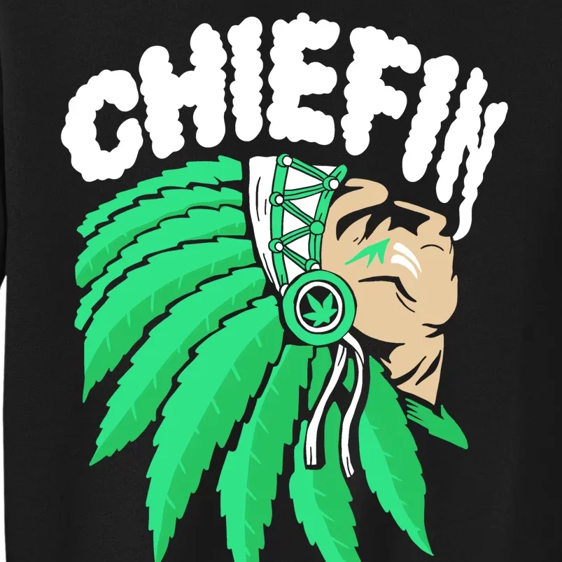 Chiefin Smoke Weed Native American Tall Sweatshirt