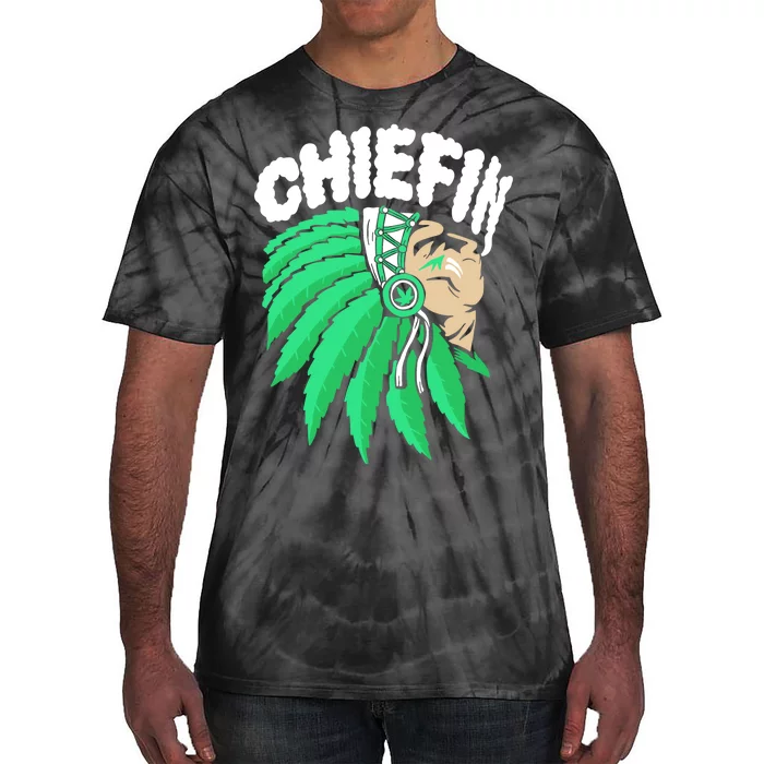 Chiefin Smoke Weed Native American Tie-Dye T-Shirt