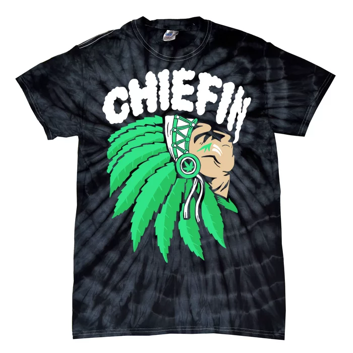 Chiefin Smoke Weed Native American Tie-Dye T-Shirt