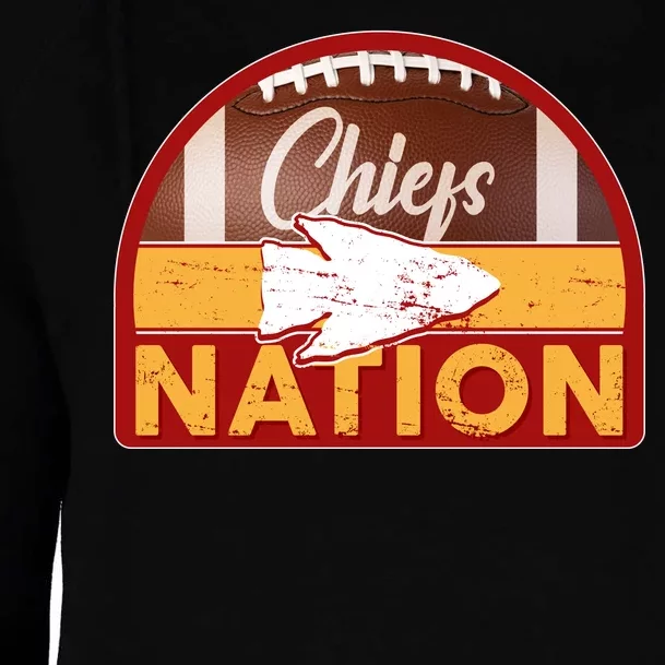 Chiefs Nation Football Womens Funnel Neck Pullover Hood