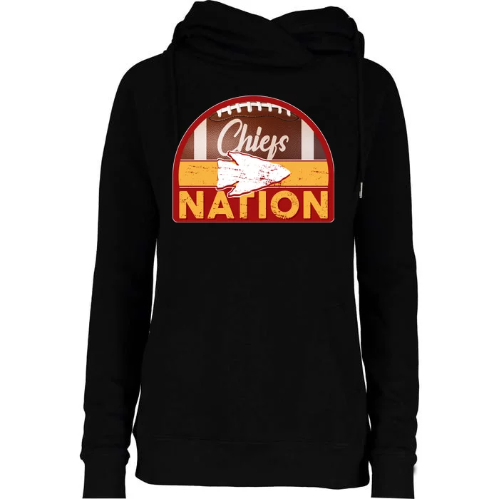 Chiefs Nation Football Womens Funnel Neck Pullover Hood