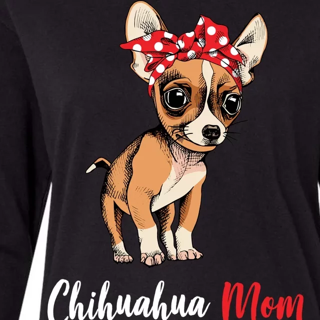 Chihuahua Mom Womens Cotton Relaxed Long Sleeve T-Shirt